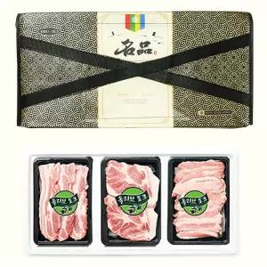 올리브포크 한돈 돼지고기 실속 선물세트 3호 1.2kg (삼겹살 목살 항정살)