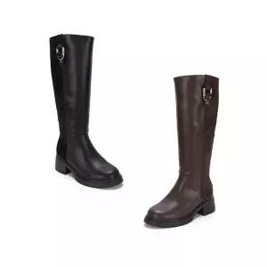 [무크] 여화 페그 소가죽 롱부츠 2colors 188739