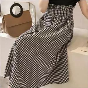 여성 클래식 페미닌 하이웨이스트 반팔 린넨 롱치마 투피스 (WFKKG1Z)