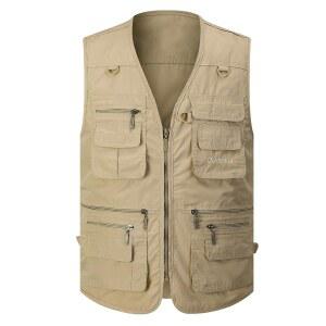 주머니가 달린 기후 남성용 낚시 조끼 유틸리티 사파리 여행 야외 작업 사진 카고 플라이 여름