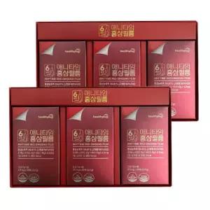 헬씨허그 애니타임 홍삼필름 6년근 홍삼농축액 진세노사이드 4.2mg 60매, 2개