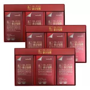 헬씨허그 애니타임 홍삼필름 6년근 홍삼농축액 진세노사이드 4.2mg 60매, 3개