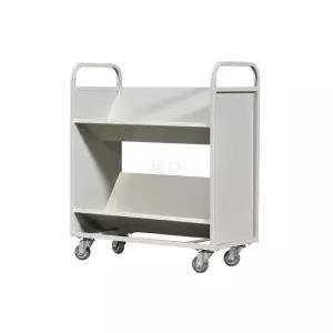 도서관용 책장 수레 저소음 3단 강철 프레임 이동식 실용 디자인