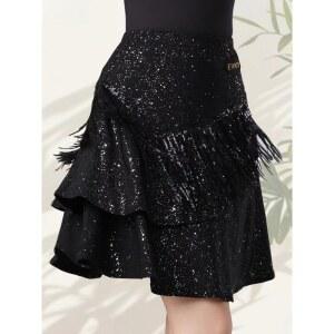 댄스복 밸리 공연복 하프 라인 의상 치마 스커트 댄스 벨리 줌바 바디 라틴 연습 블랙