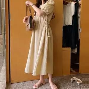 [하프클럽/](스타일하우스) 원피스 OPS 허리스트링 드레스 청순햅이는 퍼프