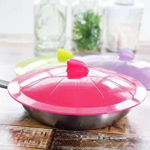 후라이팬 228URG97 냄비 웍 실리콘 뚜껑 덮개 커버 대-핑크