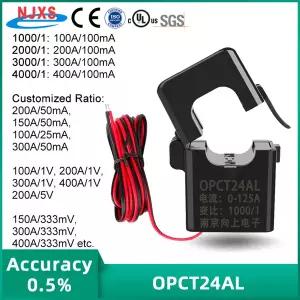 호환  NJXSE OPCT24AL 전류 변압기 10001 20001 25001 30001 40001 분할 코어 CT AC 0  400A 클램프 센서 5