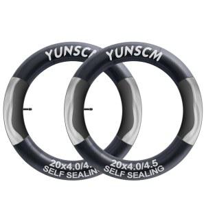 2-PCS 20x4 자가 밀봉 뚱뚱한 자전거 튜브 20 x 4.0 / 4.5 AV32mm 초자동 수리, 천공 저항성 4 1 20x4.50 E-자전거 타이어 슈레이더 밸브와 호환 가능