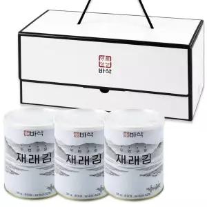 명품명장 바삭 두번구운 재래김세트(캔김세트)3캔