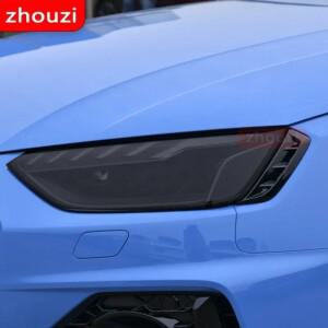 아우디 호환 RS3 8V RS4 B8 B9 RS5 RS6 RS7 TTRS 자동차 헤드라이트 틴트 스모크 블랙 보호 필름 전조등 TP