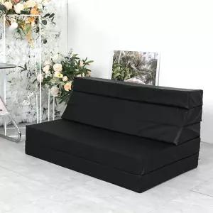 엔젤홈스 5단 레자블랙 접이식 매트리스 바닥 싱글 손님용 기숙사 고시원 군용 자취 간이 접는 매트릭스