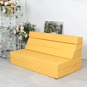 엔젤홈스 5단 레자옐로우 접이식 매트리스 바닥 싱글 손님용 기숙사 고시원 군용 자취 간이 접는 매트릭스