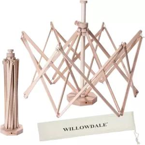 윌로우데일 실 뜨개질 및 코바늘 뜨개질용 스위프트 와인더 조절 가능한 나무 우산