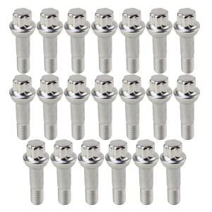 보문익 20 PCS 휠 러그 너트 볼트 14mm x 1.5 스테인리스 스틸 스터드 장착 메르세데스 벤츠 GLE320 GLE400 ML500 S550 CL63 ML350 CL450 GLS450 S400 S600 S63 0009905407