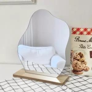 비정형 물결 웨이브 아크릴 탁상 거울 인테리어 소품 (KYR-WFHUFVY)