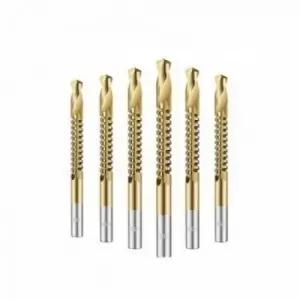 드릴비트 티타늄 코팅 6개 고속강철 공구 드릴 작업용 (WFKKNAT)