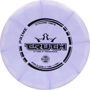 다이나믹 디스크 프라임 버스트 트루스 골프, 스포츠 미드레인지 디스크, 초보자 친화적인 프리스비 173-176g, 스탬프 색상은 다양합니다