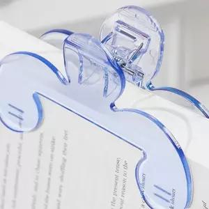 책 고정 클립 클리어 페이지 독서용 투명 책 집게 학용품 사무용 스탠드 독서대 휴대용 지지대 책상용