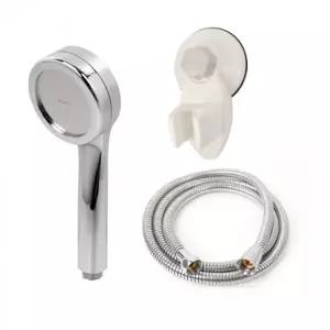 ( )강력 수압상승 샤워기 고급메탈호스 B세트 2m 화장실 고압 헤드 호스 샤워줄 교체 욕실 거치대 호수 수