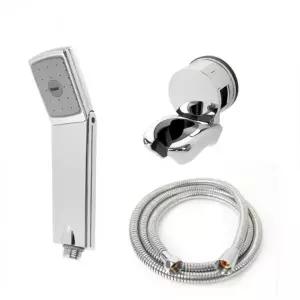 ( )폴더 절수샤워기 고급메탈호스 B세트 1.5m 화장실 호스 샤워줄 헤드교체 샤워기걸이 거치대 목욕탕 캠핑