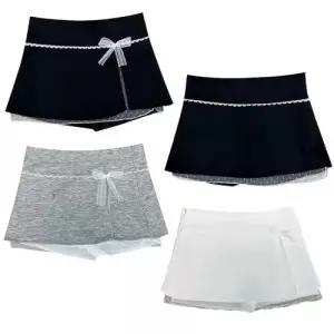 레이시스커트팬츠 치마바지 하객 데이트 리본 숏하의 WFLRHQA