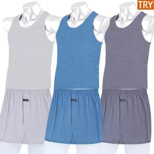 트라이 남자 쿨 냉감 인견 기능성 스판 런닝 트렁크 팬티 세트 3매입 SRRK