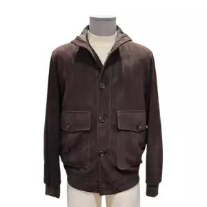 킨록 바이 앤더슨 버건디 남성 스웨이드 가죽자켓 [ LLX1233X LC ]