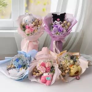 초콜릿 입학식 축하 졸업식 산리오 진주레이스 페레로로쉐 비누꽃다발