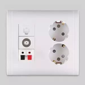 통합수구 미르 우 매입2구 좌 8P CATV 2 스피커잭셀프수리 전기공사 부품 조명스위치 통신 전화