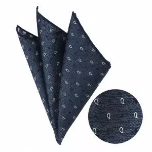 화이트 물방울 네이비 행커치프 넥타이 손수건 먼지 제거 커프스 포인트 패션 소품 데 일리