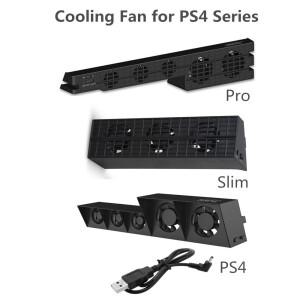 냉각 팬 쿨러 PS4 Slim Pro 콘솔용 USB 외부 5 액세서리용 DC 온도 제어