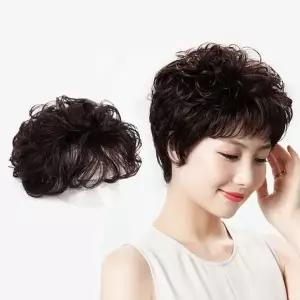 탑 커버 정수리 부분 가발 다크브라운 인모 (KYR-WFB9A02)