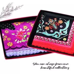 큐빅 플라워자수 포인트 레이스 손수건 소프트촉감 편안한 20대 30대 40대 50대 부드러운