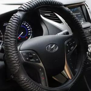블랙품절 3D메모리폼 링클레더쿠션핸들커버자동차인테리어 차량용용품 보호 운전필수템 운전대 카인 카용품