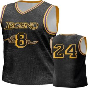 남자 레전드 8 24 농구 저지 프린트 클래식 90S 힙합 메시 트레이닝 유니폼 팬 선물 S~2XL