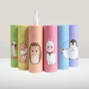 팝캔티슈 차량용 휴대용 미니 각티슈 6개 세트 (색상랜덤)