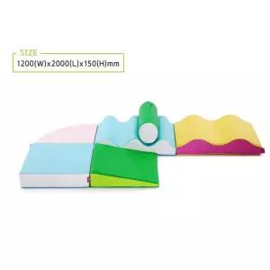 어린이집 놀이방 방염 체육매트 웨이브 파스텔 블록세트 복지센터 휴게실 키즈카페 병설