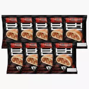 백두 피시방 매점 햄버거 숯불 풀드포크 번100g x 9개