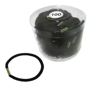 매듭있는 검정고무줄 100P 코사지통 머리끈 헤어밴드