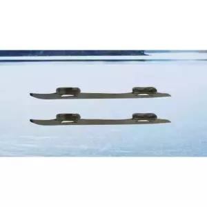 얼음썰매날 블레이드 썰맨 원목 나무 썰매날 스테인레스