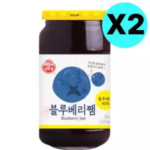 오뚜기 블루베리 쨈 과일 잼 500g X 2개 에이드 라떼 BNS