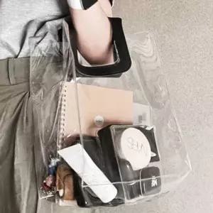 비치가방 pvc 수영장 휴가지 투명 토트백 가방-WFI3JXH