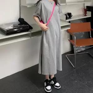 레터링원피스 오버핏 롱 데일리 마실룩 박스핏 오버핏원피스 루즈핏원피스 레터링원피스