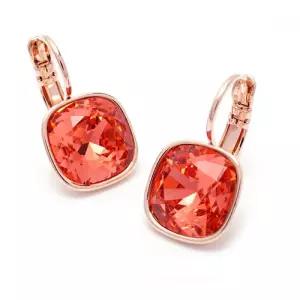 오스트리아 크리스탈 쿠션컷 10mm 귀걸이-히야신스