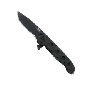 라이너 잠금 기능이 있는 CRKT M16-14ZLEK 접이식 나이프: AUS 8 트리플 포인트 세레이션 블레이드, 유리 강화 나일론 손잡이, 리버서블 포켓 클립,
