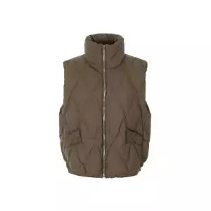 발렌시아 [HOT] 하이넥 구스 집업 베스트 패딩 24AGE61