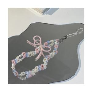 메리 비즈 리본 폰줄 휴대폰스트랩 키링 키치 비즈키링 가방고리 핸드폰줄 폰스트랩 귀여운 파스텔 선물