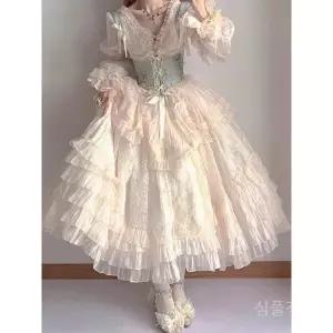 중세코르셋드레스 의상 여성용 코스프레 촬영 원피스 파티 무대 공주 공주풍 공연 시대의상