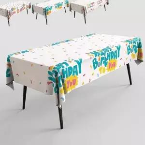 생일 파티 식탁보 일회용 상차림 장식 생일 파티 테이블보 방수 소품 덮개 매트 용품 데코 캠핑