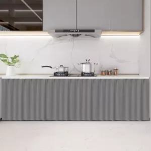 싱크대 가림막 업소용 하부장 주방 식당 카페 매직테이프